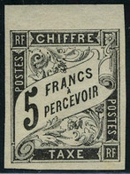 Neuf Sans Charnière N° 14, 5f Noir Bdf, TB, Signé Brun - Sonstige & Ohne Zuordnung