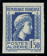 Neuf Sans Gomme N° 214b, 1f50 Bleu Type Marianne, Impression Au Recto Et Au Verso, ND, T.B. Maury - Andere & Zonder Classificatie