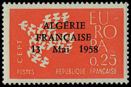Neuf Sans Charnière 14 Valeurs Différentes France Surchargées Algérie Francaise 13 Mai 1958, T.B. - Andere & Zonder Classificatie