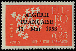 Neuf Sans Charnière 14 Valeurs Différentes France Surchargées Algérie Francaise 13 Mai 1958, T.B. - Autres & Non Classés