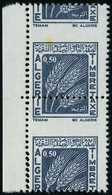 Neuf Sans Charnière N° 68, 50c Bleu Noir, Paire Verticale, Très Belle Variété De Piquage à Cheval Bdf, T.B. - Other & Unclassified