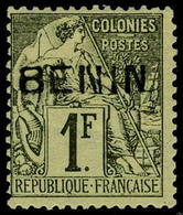 Neuf Avec Charnière N° 13, 1f Olive T.B. Surcharge Type II Rare, T.B. Signé Calves - Sonstige & Ohne Zuordnung