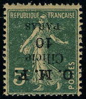 Neuf Sans Charnière N° 89e + 90d, Les 2 Valeurs Surcharge Renversée, TB - Other & Unclassified