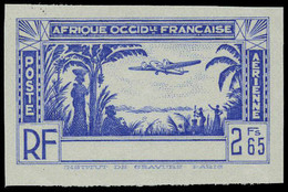 Neuf Sans Gomme Type PA De 1940, 2f65 Bleu Valeur Non émise Sans La Légende Cote D'Ivoire, ND, T.B.  Maury - Other & Unclassified