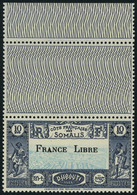 Neuf Sans Charnière N° 231, 10f Surchargé France Libre, Bdf, Superbe - Andere & Zonder Classificatie