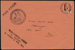 Lettre Timbres D'Algérie N° 197 Sur L. Par Avion, Càd Poste Militaire N° 60 16.4.44, Cachets Territoire Du Fezzan-Ghadam - Other & Unclassified