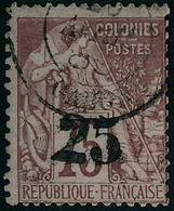 Oblitéré N° 10. 25 S/75c, Rare, T.B. Signé Calves. - Autres & Non Classés