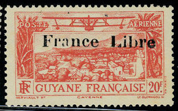 Neuf Sans Charnière N° 11/18, La Série Surcharge France Libre T.B. Rare, Gomme Coloniale, Maury 2009 - Autres & Non Classés