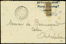 Lettre N° 89, Coupe Du 30c Sur L Affranchi Ainsi Faute De Figurines Obl. Vohemar 9 Fev 04 Au Verso Antalaha 15 Fev 04, T - Andere & Zonder Classificatie