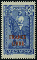 Neuf Sans Charnière N° 243, 3c Bleu France Libre T.B.  Maury - Autres & Non Classés