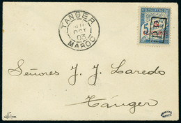 Lettre N° 18, 5c Taxe Surchargé PP Sur L Càd Tanger 10 Oct 03 Pour Tanger, T.B. Signé JF Brun, Maury - Other & Unclassified