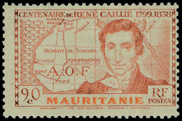 Neuf Sans Charnière N° 95a, 90c René Caillié, Grande Légende TB Maury - Other & Unclassified
