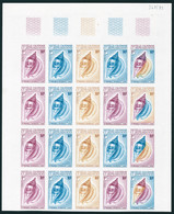 Neuf Sans Charnière N° 368/71 + PA 113/16 Coquillages, Blocs De 20 Séries ND Essais De Couleurs, T.B. Cote ND 2780. - Sonstige & Ohne Zuordnung