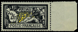 Neuf Sans Charnière N° 33a, 2f Violet Foncé Et Jaune Tirage Du Roi Fouad, Bdf, TB Signé Brun, Rare - Other & Unclassified