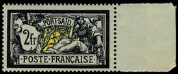 Neuf Sans Charnière N° 33a, 2f Violet Foncé Et Jaune Tirage Du Roi Fouad, Bdf, TB Signé Brun, Rare - Autres & Non Classés