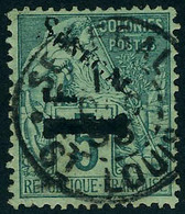 Oblitéré N° 6/7, 75 Sur 15c Bleu Et 1 Sur 5c Vert T.B. Signé Brun - Sonstige & Ohne Zuordnung