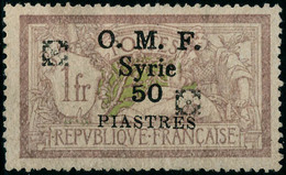 Neuf Sans Gomme N°55. 50P S/1f Double Fleuron Noir. Couleur Légèrement Pale. T.B. - Autres & Non Classés