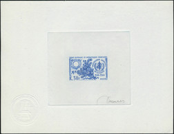 N° 26, 20ème Anniversaire De L'O.M.S., Epreuve D'Artiste En Bleu Signée Decaris, Cachet à Sec De Contrôle, TB - Other & Unclassified