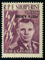 Neuf Sans Charnière N° 58A, Le 4 L Gagarine Et Vostok, Surchrge Rouge Renversée, T.B. - Autres & Non Classés