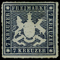 Neuf Avec Charnière N° 33, 7 Kr Bleu Léger Pelurage Sinon TB Signé - Other & Unclassified