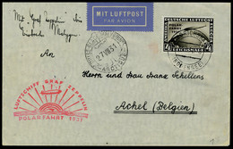 Lettre N° 42, Zeppelin Polar Fahrt 1931, 4m Sépia Sur L Càd Friedrischafen 24.7.31 Et Brise Glace Malyguine 27 VII 31 Po - Other & Unclassified