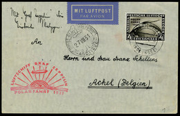 Lettre N° 42, Zeppelin Polar Fahrt 1931, 4m Sépia Sur L Càd Friedrischafen 24.7.31 Et Brise Glace Malyguine 27 VII 31 Po - Andere & Zonder Classificatie