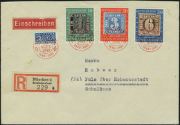 Lettre N° 76/78 + N° 70A Sur Lettre Recommandée De Munich, Càd FDC En Rouge (30 Sept 1949) Pour Puls Über Honenwestedt,  - Sonstige & Ohne Zuordnung