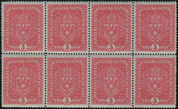 Neuf Sans Charnière N° 159, 3k Rose, Bloc De 8 Ex., Superbe - Other & Unclassified