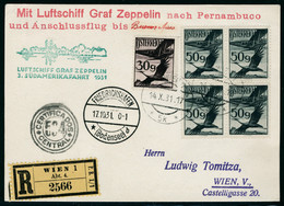 Lettre Zeppelin 3 SAF 1931, LR De Wien 14.X.31, Càd De Transit Friedrichshafen 17.10.31 Et Au Verso Buenos Aires 22 Oct  - Andere & Zonder Classificatie