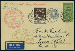 Lettre N° 5, + TP N° 190 Et 202 Sur CP Zeppelin 3 SAF 1932, 2 Cachets Illustrés Différents, Càd Kobenhavn 16.4.32 Pour A - Other & Unclassified