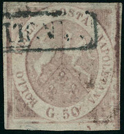 Oblitéré N°7. 50g Rose. T.B. Signé J.F. Brun (Sassone 4500 Euros) - Otros & Sin Clasificación