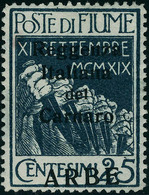 Neuf Avec Charnière N°10. 25c Bleu Variété Surcharge ARBE En Bas. T.B. Signé Diéna (Sassone 4d) - Altri & Non Classificati