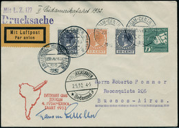 Lettre Zeppelin 4 SAF 1932. L. Avec Càd Amsterdam 23 IV 1932, Cachet Mit L.2.127, Càd De Transit Friedrichshafen 2.5.32, - Andere & Zonder Classificatie