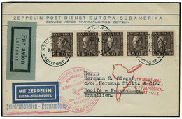 Lettre Zeppelin. 4. SAF 1932. Lettre CàD Stockholm 23.4.32. Cachet De Transit Berlin-Friedrichshafen Pour Recife. Arrivé - Andere & Zonder Classificatie