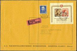 Lettre N° 6, Bloc Pro Juventute 1941 Sur Lettre Express Obli. Du 19/12/41, TB - Zumstein 650 Fs - Altri & Non Classificati