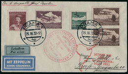 Lettre ZEPPELIN. 4ème S.A.F. 1932. Lettre Avec CàD Praha 29 .IV.32. Cachet Illustré De Berlin-Friedrichshafen, Pour Reci - Other & Unclassified