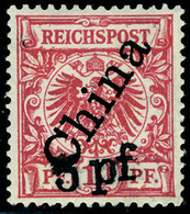 Neuf Sans Charnière N° 8, 5pf Sur 10pf Rouge, Michel 7 II 1400€ Signé Pfenninger. - Other & Unclassified