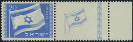 Neuf Sans Charnière N° 15 + 17, Drapeaux + Petah Tikva Avec Tab Complet, TB - Andere & Zonder Classificatie