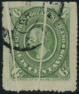 Oblitéré N° 82, 6c Vert, 2 Plis Accordéon, Spectaculaire, TB - Altri & Non Classificati