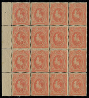 Neuf Sans Charnière N° 5, 1s Orange Bloc De 16ex, Bdf, Fraicheur Postale, Superbe - Andere & Zonder Classificatie