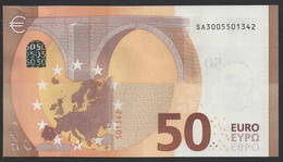 50 EURO ITALIA  SA  S002  Ch. "00"  - DRAGHI   UNC - 50 Euro