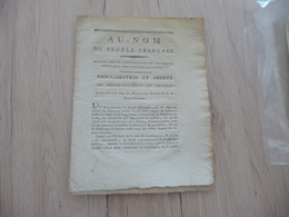 Révolution Malarmé Au Nom Du Peuple Français  Proclamation Décret Anti Religion Cocarde Castres Toulouse Exeptionnel!! - Decrees & Laws