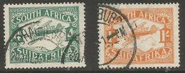 South Africa - 1929 DH 60 Cirrus Moth Very Fine Used    SG 40-1   Sc C5-6 - Airmail