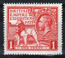 Great Britain George V 1925 Single Stamp From The British Empire Exhibition Set. - Neufs