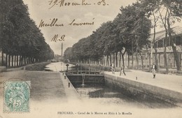 CARTE POSTALE ORIGINALE ANCIENNE : FROUARD LE CANAL DE LA MARNE AU RHIN A LA MOSELLE  ANIMEE MEURTHE ET MOSELLE (54) - Frouard