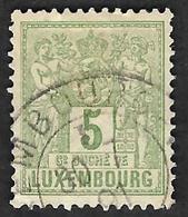 LUXEMBOURG  1882-91 -  YT  50 -  Allegorie  Oblitéré - 1895 Adolphe Rechterzijde