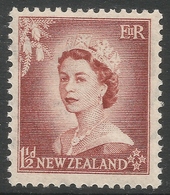 New Zealand. 1953-59 QEII. 1½d MH. SG 725 - Neufs