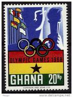 GHANA   N ° 330  * *    JO  1968  Logo - Zomer 1968: Mexico-City