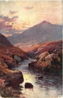 CPA ILLUSTRATEUR - A DE BREANSKI - PAYSAGE DE MONTAGNE - ROCHERS - UN HOMME PECHE A LA LIGNE DANS LA RIVIERE - Asti