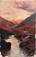 CPA ILLUSTRATEUR - A DE BREANSKI - PAYSAGE DE MONTAGNE - ROCHERS -  BERGER ET MOUTONS SUR LE CHEMIN DE LA RIVIERE - Asti